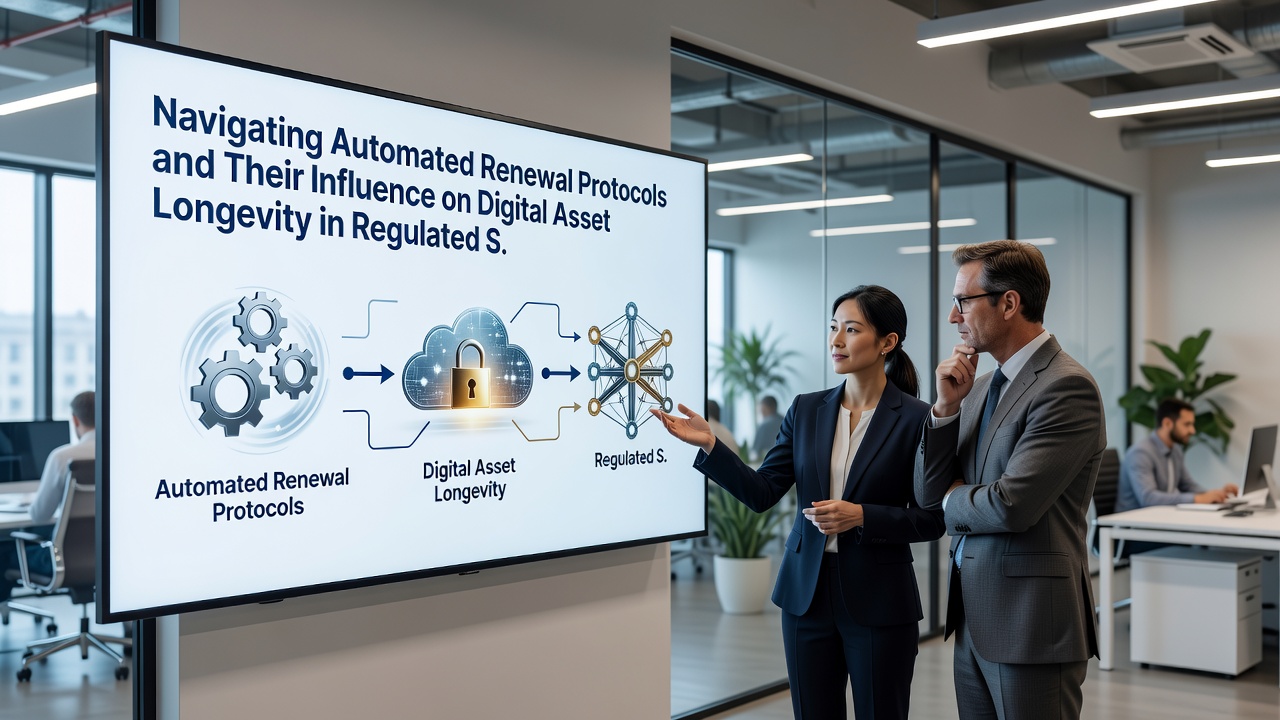 Flowchart of compliance checkpoints integrated with automated digital asset renewals in October 2026 regulatory updates